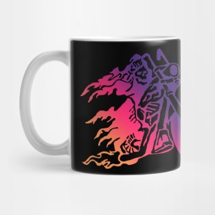 Skeleton from hell on a motorcycle Mug